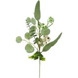 Northlight 19 Eucalyptus Leaf and White Berry Floral Spring Pick