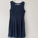 Jessica Simpson Dresses | Jessica Simpson Fit And Flare Silhouette Navy Dress Size12 | Color: Blue | Size: 12