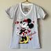 Disney Tops | Disney Store Minnie Mouse Shirt | Color: Gray/White | Size: Xs