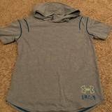 Under Armour Shirts & Tops | B1g1 Under Armour Short Sleeve Hooded Shirt | Color: Brown | Size: Xlb