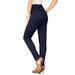 Plus Size Women's Skinny-Leg Comfort Stretch Jean by Denim 24/7 in Indigo Wash (Size 42 T) Elastic Waist Jegging