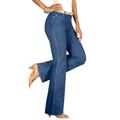 Plus Size Women's Invisible Stretch® Contour Bootcut Jean by Denim 24/7 in Medium Wash (Size 38 T)