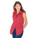 Plus Size Women's Sleeveless Kate Big Shirt by Roaman's in Antique Strawberry (Size 38 W) Button Down Shirt Blouse