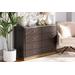 Baxton Studio Cormac Modern and Contemporary Espresso Brown Finished Wood and Gold Metal 8-Drawer Dresser - Wholesale Interiors LV28COD28232-Modi Wenge-8DW-Dresser