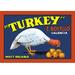 Buyenlarge 'Turkey' Framed Vintage Advertisement Paper in Brown/Red/Yellow | 24 H x 36 W x 1.5 D in | Wayfair 0-587-12882-8C2436