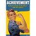 Buyenlarge 'Achievement' by Wilbur Pierce Vintage Advertisement in Blue/Red/Yellow | 36 H x 24 W x 1.5 D in | Wayfair 0-587-22212-3C2436