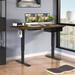 Upper Square™ Hanner Desk Wood/Metal in Black/Brown | 48 W x 24 D in | Wayfair A755F454CDD44421905086BA82EA1697