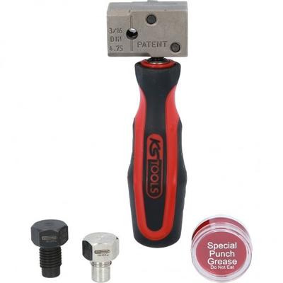 KS TOOLS FLAREFIXeco 4,75 mm Universal-Bremsleitungs-Bördelgerät-Satz, 4-tlg Bördelgeräte-Satz 122.1215 Image