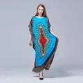 Dashikiage-Robe en Viscose de Coton pour Femme Tissu Imprimé Africain Vintage Dashiki Ankara