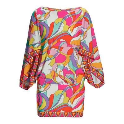 Boston Proper - Sunset Waves Printed Tunic Cover-Up - Multi - Xx Small