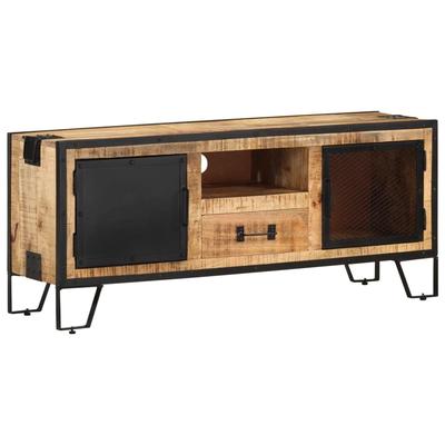 vidaXL TV Stand 43.3"x12.2"x18.1" Rough Mango Wood - 43.3" x 12.2" x 18.1"