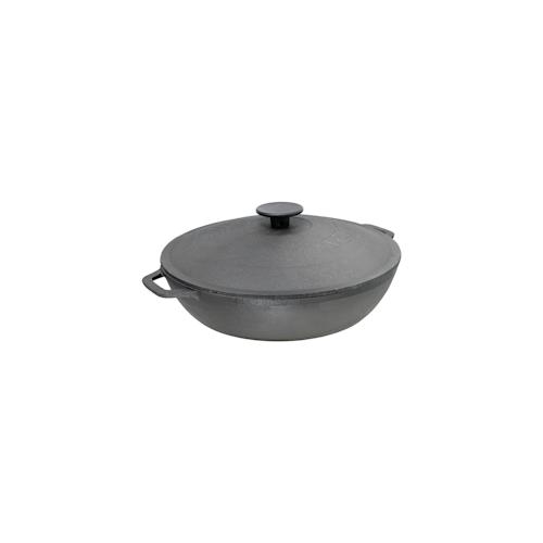 26 cm Bräter + Deckel Gusseisen 66mm Rand Schmortopf Bratpfanne Pfanne Induktion