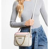 Michael Kors Bags | Michael Kors Jet Set Large Logo Crossbody Bag | Color: Cream/Pink | Size: Os