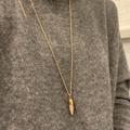 Madewell Jewelry | Gold & Brown Stone Necklace | Color: Gold/Tan | Size: Os