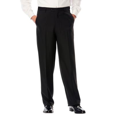 Men's Big & Tall KS Signature Easy Movement® Plain Front Expandable Suit Separate Dress Pants by KS Signature in Black (Size 52 40)