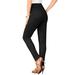 Plus Size Women's Skinny-Leg Comfort Stretch Jean by Denim 24/7 in Black Denim (Size 40 T) Elastic Waist Jegging