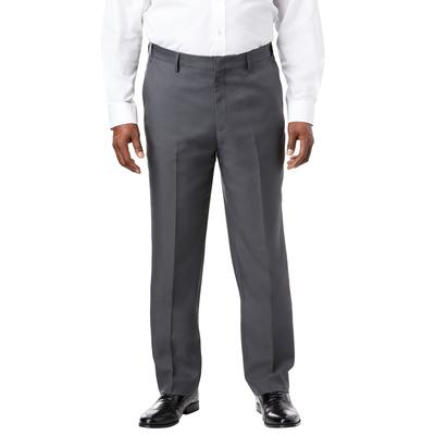 Men's Big & Tall KS Signature Easy Movement® Plain Front Expandable Suit Separate Dress Pants by KS Signature in Grey (Size 42 40)