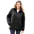 Plus Size Women's Three-Season Storm jacket by TOTES in Black (Size 6X)