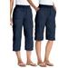 Plus Size Women's Convertible Length Cargo Capri Pant by Woman Within in Navy (Size 38 W)