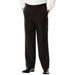 Men's Big & Tall KS Signature Easy Movement® Pleat-Front Expandable Dress Pants by KS Signature in Black (Size 64 40)