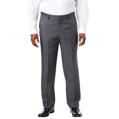 Men's Big & Tall KS Signature Easy Movement® Plain Front Expandable Suit Separate Dress Pants by KS Signature in Grey (Size 72 40)