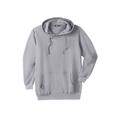 Men's Big & Tall Fleece Pullover Hoodie by KingSize in Grey (Size 10XL)