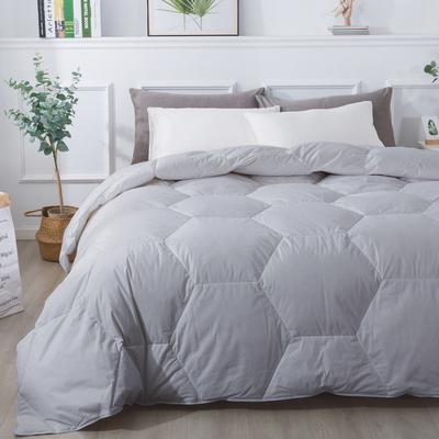 Honeycomb Stitch Down Alternative Comforter, Glacier Grey by St. James Home in Grey (Size KING)