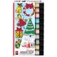 Marabu 0406000013894 - Window Color Christmas Set, 10 Fenstermal-Farben á 25 ml und eine Mal-Vorlage mit 20 Motiven, Farben auf Wasserbasis, geeignet für Glas, Spiegel, Fliesen und Folie