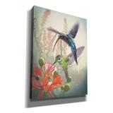 Epic Graffiti 'Hummingbird Cycle I' By Steve Hunziker, Canvas Wall Art, 12"X16"_1 Metal in Brown | 54 H x 40 W x 1.5 D in | Wayfair