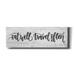 Epic Graffiti Eat Well, Travel Often by Jaxn Blvd - Wrapped CanvasPanoramic Textual Art Canvas, Wood in Gray | 20 H x 60 W in | Wayfair