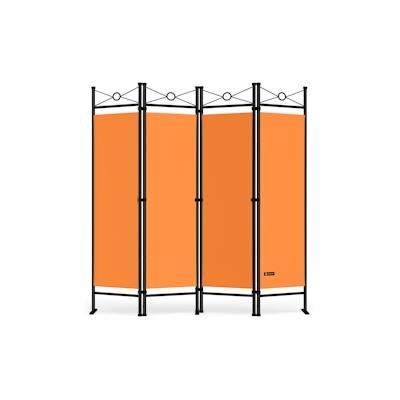 Casaria Paravent Raumteiler Sichtschutz Verstellbar 180x163cm Orange Image
