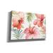 Bayou Breeze 'Tropical Blush I' By Lisa Audit, Canvas Wall Art Canvas, Solid Wood in Red | 12 H x 18 W x 0.75 D in | Wayfair