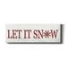 The Holiday Aisle® Let It Snow by Lori Deiter - Wrapped Canvas Panoramic Textual Art Canvas, Solid Wood in White | 12 H x 36 W x 1.5 D in | Wayfair