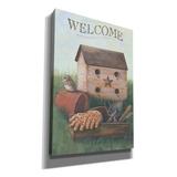 Rosalind Wheeler Welcome Spring by Pam Britton - Wrapped Canvas Textual Art Print Canvas in Brown | 26 H x 18 W x 0.75 D in | Wayfair