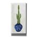 Union Rustic Cacti in Blue Pot 1 by Stellar Design Studio - Wrapped Canvas Painting Canvas, in Blue/Green | 24 H x 12 W x 0.75 D in | Wayfair