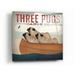 Red Barrel Studio® Three Pugs In A Canoe V by Ryan Fowler - Unframed Graphic Art Plastic/Acrylic | 12 H x 12 W x 0.13 D in | Wayfair