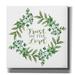 Trinx Trust in the Lord Wreath by Cindy Jacobs - Wrapped Canvas Textual Art 18.0 H x 18.0 W x 0.75 D in green/Canvas in White | Wayfair