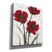 Red Barrel Studio® 'Red Poppy Fresco II' By Tim O'toole, Canvas Wall Art, 40"X54" Canvas, Solid Wood in Gray/Red | 30 H x 26 W x 1.5 D in | Wayfair