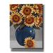 Rosalind Wheeler 'Vase Of Sunflowers I' By Tim O'toole, Canvas Wall Art, 12"X16" Canvas, in Blue/Green/Yellow | 16 H x 12 W x 0.75 D in | Wayfair