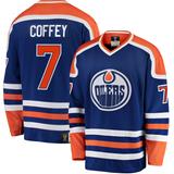 Men's Fanatics Branded Paul Coffey Blue Edmonton Oilers Premier Breakaway Retired Player Jersey