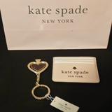 Kate Spade Accessories | Kate Spade Glitter Credit Card Holder & Shimmy Swivel Glitter Key Chain Nwt | Color: Pink/Red | Size: Os