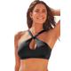 Plus Size Women's Expert Multi-Way Bikini Top by Swimsuits For All in Black (Size 12)