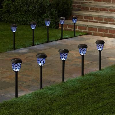 Solar Pathway Lights - Set of 10 by BrylaneHome in Black