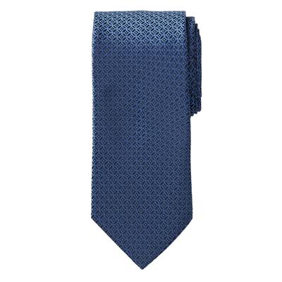 Men's Big & Tall KS Signature Extra Long Classic Geo Tie by KingSize in Dark Navy Geo Necktie