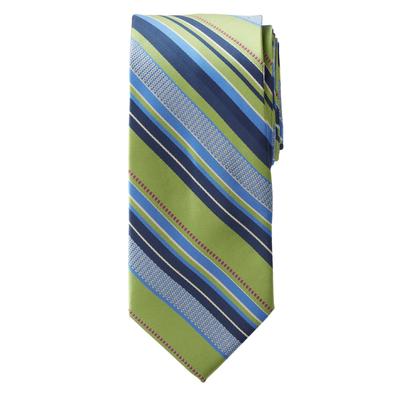 Men's Big & Tall KS Signature Classic Stripe Tie by KS Signature in Green Stripe Necktie