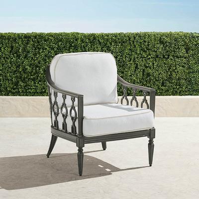 Avery Lounge Chair with Cushions in Slate Aluminum - Standard, Seaglass - Frontgate