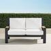 Calhoun Loveseat with Cushions in Aluminum - Belle Damask Indigo, Standard - Frontgate