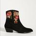 Anthropologie Shoes | Anthropologie Floral Western Boots Beaded Embellished 41/10 | Color: Black/Red | Size: 41