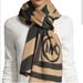 Michael Kors Accessories | Brand New Never Worn Michael Kors Long Scarf | Color: Black/Tan | Size: Os