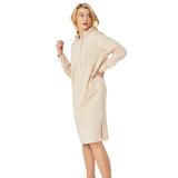 Plus Size Women's Hooded Sweatshirt Dress by ellos in Soft Beige (Size 18/20)